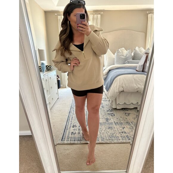 VARLEY Vine Ottoman Half Zip Pullover in Beige Size Large - Picture 12 of 12